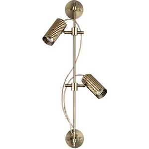 Изображение товара Настенный спот поворотный на 50/180 Odeon Light Manchester 7013/2W металл/под латунь LED GU10 *2 10W 220V