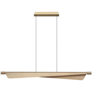 Изображение товара Подвесной светодиодный светильник Odeon Light Linea 7017/24LB c сенсорн. выкл (диммер яркости) металл/акрил латунь брашинг IP20 24W CRI 90 3000K 220V