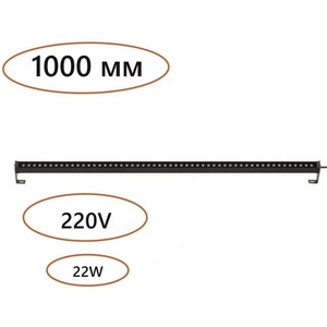 Изображение товара Архитектурная подсветка линейная IP65 Odeon Light Graze 7040/22WL черный/металл поворотная на 180 LED 12W 3000K 220V