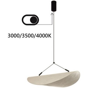 Изображение товара Подвесной светильник Odeon Light Silk 7067/30L металл/нетканный шелк/черн LED 22W 3000/3500/4000K 220V