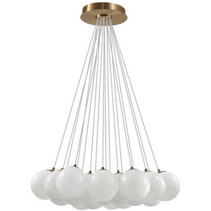 Изображение товара Подвесной светильник Odeon Light Magia 7109/19 металл/стекло/бронза/белый E14 19*5W 220V