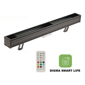 Изображение товара Напольный уличный переносной светильник Odeon Light Waterfall IP65 7186/80FL черный/прозрачный/стекло/металл IP65 LED 80W RGBW 220V