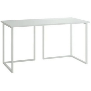 Изображение товара Стол 140x70 см с прямыми углами Board ОГОГО 332057 (белый) (прямоугольная столешница, П-образная опора)