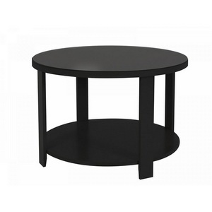 Изображение товара Стол журнальный с полкой Jazz 700 ОГОГО 333725 (черный) (круглая столешница, 4 ножки)