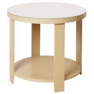 Изображение товара Журнальный стол с полкой Jazz ОГОГО 334340 (бежевый) (круглая столешница, 4 ножки)