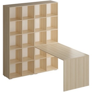 Изображение товара Компьютерный стол с полкой Play ОГОГО Обстановочка (ЛДСП/Светлое дерево) 334575 (прямоугольная столешница)
