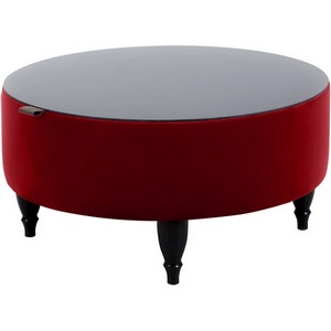 Изображение товара Стол журнальный Italia ОГОГО (арт.334837), (ЛДСП/Красный) (круглая столешница, 4 ножки)