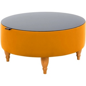 Изображение товара Стол журнальный Italia ОГОГО (арт.339976), (ЛДСП/Желтый) (круглая столешница, 4 ножки)