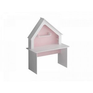 Изображение товара Стол с полкой Campi ОГОГО 340899 (розовый) (прямоугольная столешница, I I-образная опора)