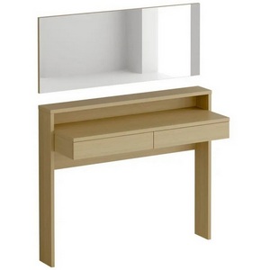 Изображение товара Туалетный столик с ящиком, зеркалом и полкой Intra ОГОГО 564222 (прямоугольная столешница, I I-образная опора)