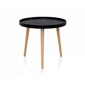 Изображение товара Кофейный столик Kid ОГОГО 566134 (черный) (круглая столешница, 3 ножки)