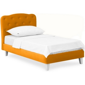 Изображение товара Кровать односпальная из массива сосны Candy ОГОГО (арт.566941), (Ткань/Желтый)