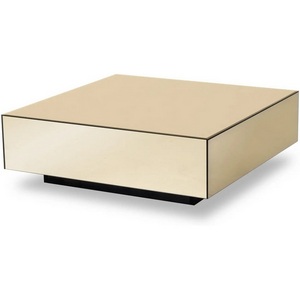 Изображение товара Стол квадратный длиной 80 см журнальный Lucky ОГОГО (571258), (ЛДСП/Золотой)