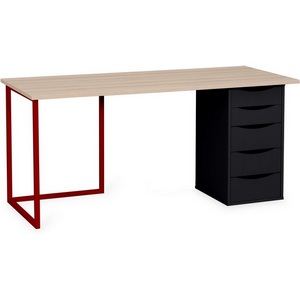 Изображение товара Композиция с ящиком ОГОГО Board 1800х700 (ЛДСП/Красный, Черный) (прямоугольная столешница)