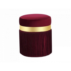 Изображение товара Пуфик круглый высотой 50 см Lotto ОГОГО 578344 (бордовый)