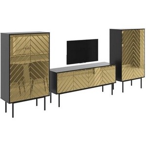 Изображение товара Композиция Boho 5 ОГОГО (арт.578677), (ЛДСП/Черный,Золотой)