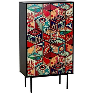 Изображение товара Шкаф 2-дверный Boho Color ОГОГО (арт.599522), (ЛДСП/Черный)