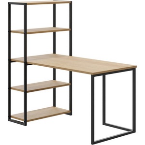 Изображение товара Стол письменный-стеллаж Board 1400х700 ОГОГО (арт.636281), (ЛДСП/Дуб Корбридж,Черный)