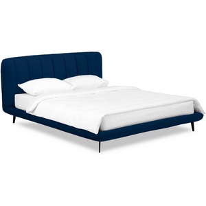 Изображение товара Кровать с металлическим основанием Amsterdam ОГОГО (арт.665387), (Велюр/Синий)