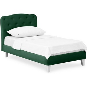 Изображение товара Кровать односпальная из массива сосны Candy ОГОГО (арт.697683), (Ткань/Зеленый)