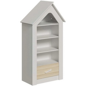 Изображение товара Стеллаж деревянный напольный для книг Campi ОГОГО (арт.724376), (ЛДСП/Белый,Ясень Коимбра)