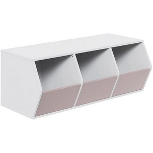 Изображение товара Ящик для игрушек Campi ОГОГО 724405 (белый, розовый)