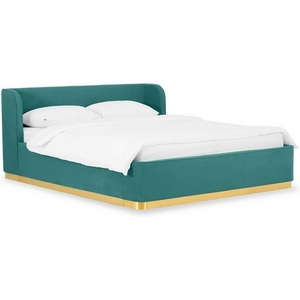 Изображение товара Кровать Vibe 1600 ОГОГО (арт.748486), (Ткань,Шенилл/Бирюзовый)