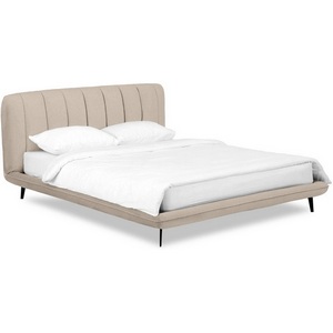 Изображение товара Кровать с металлическим основанием Amsterdam ОГОГО (арт.750819), (Велюр/Бежевый)