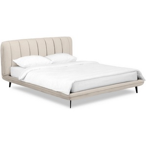 Изображение товара Кровать с металлическим основанием Amsterdam ОГОГО (арт.750822), (Велюр/Бежевый)