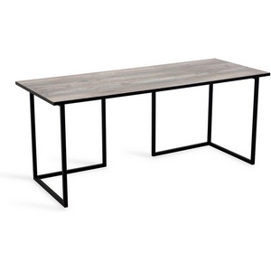 Изображение товара Стол с прямыми углами Board 1400x500 (Массив бука/Серый) (прямоугольная столешница, П-образная опора)