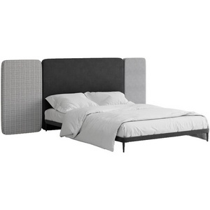 Изображение товара Кровать Licata ОГОГО (арт.776841), (Ткань,Рогожка,Микрошенилл/Серый)