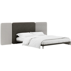 Изображение товара Кровать Licata ОГОГО (арт.779493), (Ткань,Рогожка,Микрошенилл/Серый)