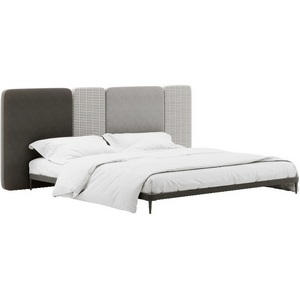 Изображение товара Кровать Licata ОГОГО (арт.779503), (Микрошенилл,Ткань,Рогожка/Серый)