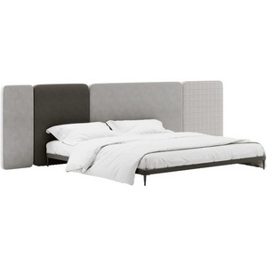 Изображение товара Кровать Licata ОГОГО (арт.779504), (Ткань,Рогожка,Микрошенилл/Серый)