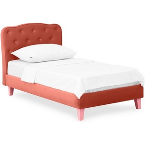 Изображение товара Кровать односпальная из массива сосны Candy ОГОГО (арт.785951), (Ткань/Розовый)