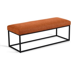 Изображение товара Банкетка с металлическим каркасом Loft Flat ОГОГО (арт.810241), (Ткань,Рогожка/Оранжевый)