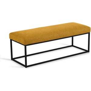 Изображение товара Банкетка с металлическим каркасом Loft Flat ОГОГО (арт.810242), (Ткань,Рогожка/Желтый)