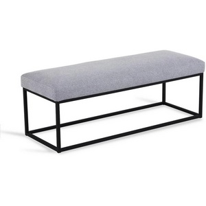 Изображение товара Банкетка с металлическим каркасом Loft Flat ОГОГО (арт.810248), (Рогожка,Ткань/Светло-серый)