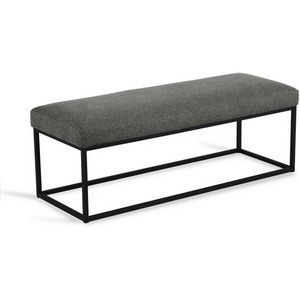 Изображение товара Банкетка с металлическим каркасом Loft Flat ОГОГО (арт.810249), (Ткань,Рогожка/Темно-серый)