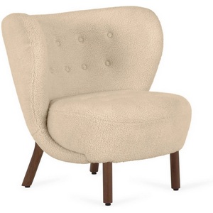 Изображение товара Кресло Lounge Wood ОГОГО (арт.819081), (Искусственный мех/Бежевый)