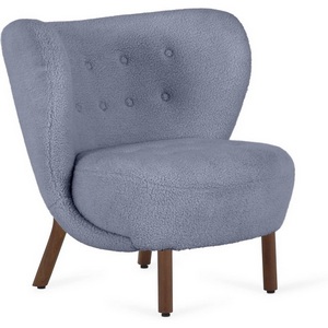 Изображение товара Кресло Lounge Wood ОГОГО (арт.819082), (Искусственный мех/Синий)
