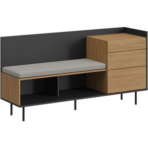 Изображение товара Комод со скамьей слева Look ОГОГО (арт.843400), (ЛДСП/Черный)