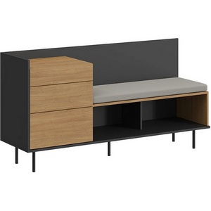 Изображение товара Комод со скамьей справа Look ОГОГО (арт.843401), (ЛДСП/Черный)