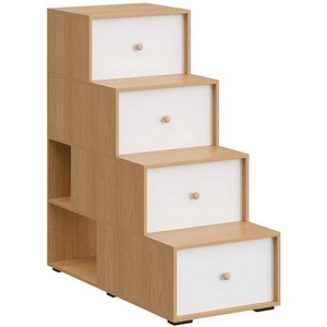 Изображение товара Лестница-комод Play ОГОГО (арт.851767), (ЛДСП/Белый,Дуб Корбридж)