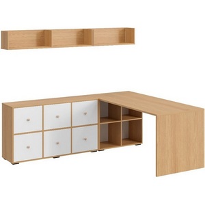 Изображение товара Композиция Play 19 (ЛДСП/Белый,Светлое дерево) ОГОГО Обстановочка! арт.853157