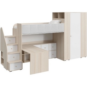 Изображение товара Композиция Play 7 ОГОГО (арт.860157), (ЛДСП/Белый,Ясень Коимбра)