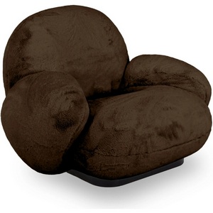 Изображение товара Кресло Flemming Wood ОГОГО (арт.861795), (Искусственный мех/Коричневый,Черный)