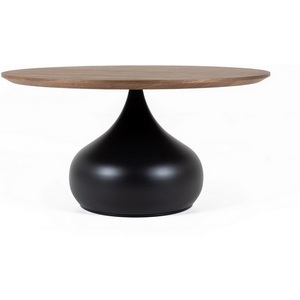 Изображение товара Столик журнальный Lemosab major (МДФ/Черный, Орех) ОГОГО Обстановочка 888828 (круглая столешница)