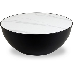 Изображение товара Столик журнальный Aweto major (Керамика/Черный, Белый) ОГОГО Обстановочка 888852 (круглая столешница)