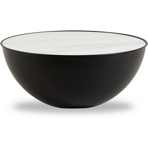 Изображение товара Столик журнальный Aweto mid (Керамика/Белый, Черный) ОГОГО Обстановочка 888853 (круглая столешница)